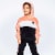Colorblock Velvet Hooded Top Perspective: back