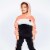 Colorblock Velvet Hooded Top Perspective: back