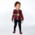 Plaid Tunic And Rib Legging Set Perspective: back