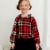 Plaid Dress With Long Sleeves And Mesh Skirt Perspective: back