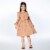 Long Sleeve Dress With Frill Beige Perspective: back