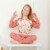 Organic Cotton Two Piece Printed Pajama Set With Unicorns And Trees Perspective: back