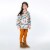 Fleece Legging With Knee Applique Golden Brown Perspective: back