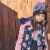 Printed Unicorns Two Piece Snowsuit Coral And Black Perspective: back