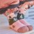 Jacquard Ski Socks Pink, Brown And Green Perspective: back