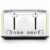 Redmond 4-Slice Extra Wide Slot 1650W Stainless Steel Toaster in Cream Perspective: back
