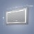 ExBrite 40  W x 24  H Bathroom Led Light Mirror Anti Fog with Digital Clock Lighted Vanity Perspective: back
