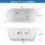 ExBrite 63  Acrylic Free Standing Tub Classic Oval Shape Soaking Tub, Adjustable Freestanding Perspective: back