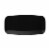 10.6  x 5  Solid Black Flat Raised Edge Rectangular Disposable Plastic Plates (120 Plates) Perspective: back