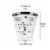 9 oz. Clear with Silver Dots Round Disposable Plastic Party Cups (240 Cups) Perspective: back