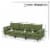 Upholstered Modular 3-Seater Sectional Sofa Couch w/ 2 Bolsters USB Ports & Socket Perspective: back