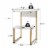 2-Tier Side Table Nightstand End Table Coffee Table w/ G-Shaped Steel Frame Perspective: back