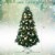 Gymax 7.5 ft Pre-Lit Hinged Christmas Tree Artificial Xmas Tree w/ 100pcs Ornaments Perspective: back