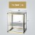 2PCS 2-tier Side End Coffee Table Square Nightstand for Living Room Bedroom Perspective: back