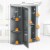 Bathroom Cabinet Single Door Shelves Wall Mount Cabinet W/ Mirror Grey Perspective: back