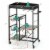 4-Tier Kitchen Bar Cart Rolling Serving Trolley Wine Rack Removable Tray Basket Perspective: back