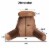 Gymax Reading Pillow TV Bed Rest Memory Foam w/ Arms Rests Neck Roll Back Support Perspective: back