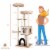 Gymax Cat Tree Cat Tower Cat Condo w/Platform Scratching Posts for Indoor Cats Beige Perspective: back