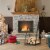 Firewood Rack Fireplace Wood Holder Storage Log Holder with Raised Base Perspective: back