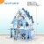Wooden Dollhouse 3-Story Pretend Playset W/ Furniture & Doll Gift for Age 3+ Year Perspective: back
