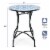 Mosaic Patio Round Bistro Table Outdoor Dining Table Garden Plant Stand Perspective: back