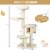 68.5'' Cat Tree Condo 4-Layer Wooden Kitten Activity Tower w/ Sisal Posts Perspective: back