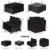 Gymax 6PCS Rattan Patio Sectional Sofa Set Outdoor Furniture Set w/ Black Cushions Perspective: back