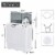 Portable Semi-automatic Washing Machine 26 lbs Twin Tub Laundry Washer Grey Perspective: back