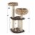 Gymax 41'' Hand-Made Cat Tree Tower Natural Bowl Shaped w/ 2 Perch Perspective: back