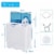 Portable Semi-automatic Washing Machine 26 lbs Twin Tub Laundry Washer Blue Perspective: back
