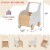 2-in-1 Baby Learning Walker Wooden Toddler Push Walker Toys w/ Wheels Perspective: back