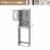 Grey Bathroom Over The Toilet Space Saver Storage Cabinet Organizer Shelf Perspective: back