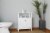 Elegant Home Fashions Wooden Bathroom Floor Cabinet & Shelf 2 Door White S0670 Perspective: back