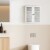 Teamson Home Bathroom Wall Storage Cabinet Space Saver w/ 3 Shelves White Perspective: back
