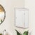 Elegant Home Fashions Wooden Bathroom Corner Wall Storage Cabinet Space Saver Organizer White Perspective: back