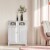 Elegant Home Fashions Wooden Bathroom Floor Cabinet 2 Doors White Dawson 6841 Perspective: back