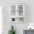 Elegant Home Fashions Wooden Bathroom Wall Storage Cabinet Space Saver Organizer, White Perspective: back