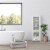 Elegant Home Fashions Wooden Bathroom Linen Cabinet Standing Tall Storage Space Saver, White Perspective: back
