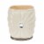 Elegant Home Fashions Bathroom Waste Basket Jemma Ivory & Silver Gem AC13206 Perspective: back