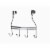 Elegant Home Fashions Bathroom Shower Hanger Hooks Towel Rack Chrome ESC-020 Perspective: back