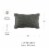 INK+IVY Bree Knit Oblong Pillow Cover, 12 x 20 , Charcoal Perspective: back