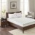 2 Gel Memory Foam Mattress Topper with Cooling Cover White Twin XL Perspective: back