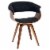 (Set of 2) Mid Century Modern Fabric Accent Chair in Charcoal Perspective: back