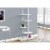 Pemberly Row 5 Shelf Metal Bookcase in White and Silver Perspective: back