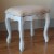Pemberly Row Vanity Stool in Antique White Perspective: back
