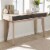 Hawthorne Collection 2 Drawer Wood Study Desk in Light Brown and Gray Perspective: back