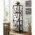 Pemberly Row 4 Shelf Metal and Wood Bookcase in Barnwood Perspective: back