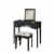 Riverbay Furniture Vanity Set Black with Bench Perspective: back