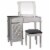 Riverbay Furniture Vanity Set in Silver Finish Perspective: back