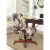 Riverbay Furniture Transitional Fabric Armless Cow Print Office Chair in Brown Perspective: back